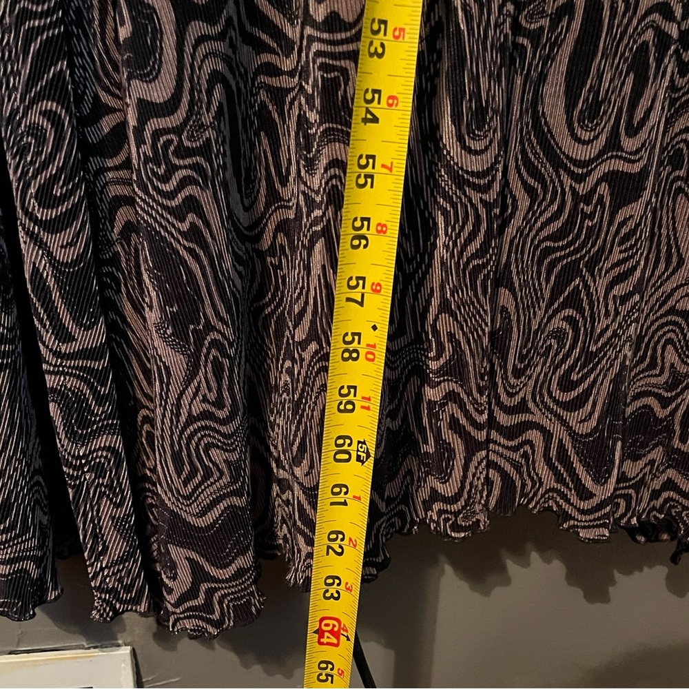 NWT Nina Parker 3X Womens Black Swirl Plus Keyhole Pleated Maxi Dress Ret $129! - Picture 13 of 16